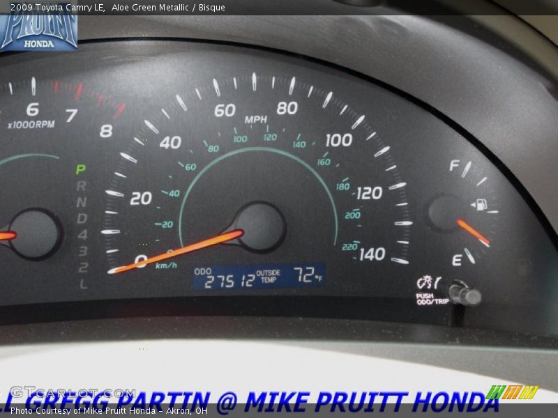 Aloe Green Metallic / Bisque 2009 Toyota Camry LE