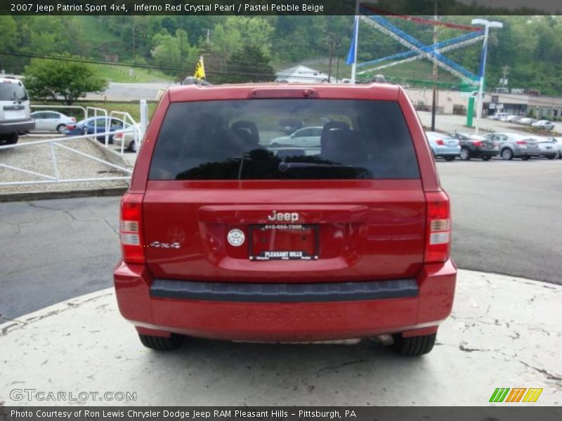 Inferno Red Crystal Pearl / Pastel Pebble Beige 2007 Jeep Patriot Sport 4x4