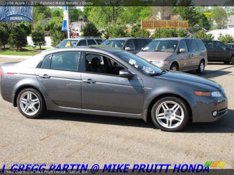 Polished Metal Metallic / Ebony 2008 Acura TL 3.2