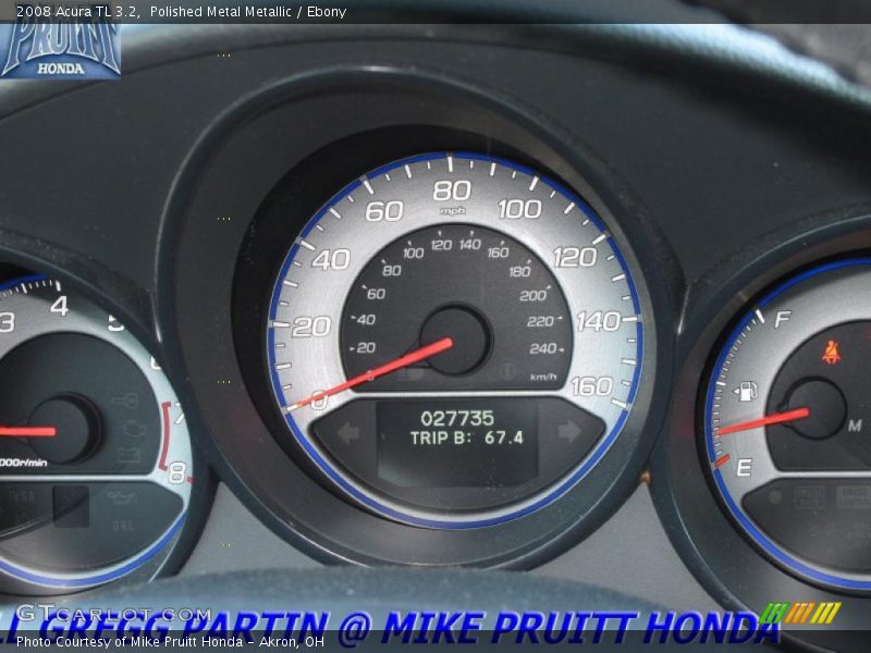 Polished Metal Metallic / Ebony 2008 Acura TL 3.2