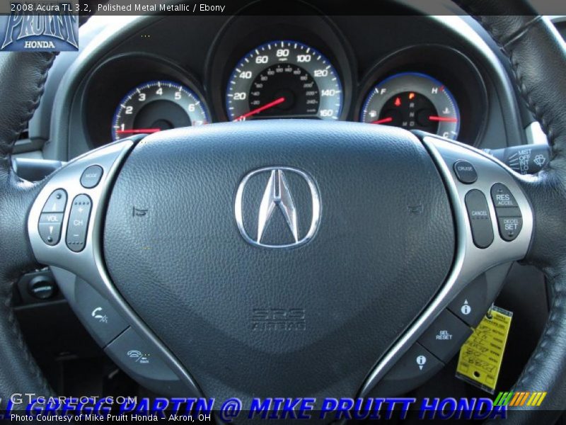 Polished Metal Metallic / Ebony 2008 Acura TL 3.2
