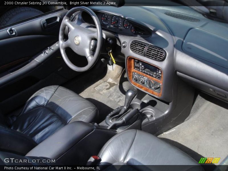 Bright Silver Metallic / Agate 2000 Chrysler Sebring JXi Convertible