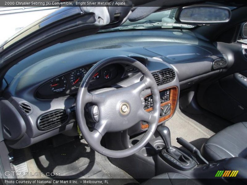 Bright Silver Metallic / Agate 2000 Chrysler Sebring JXi Convertible