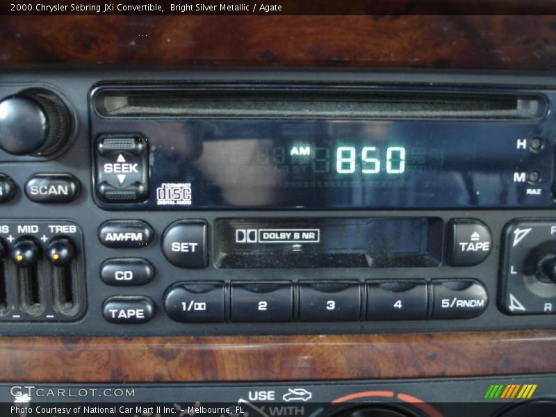 Bright Silver Metallic / Agate 2000 Chrysler Sebring JXi Convertible