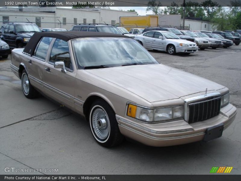 Mocha Frost Metallic / Beige 1992 Lincoln Town Car Executive