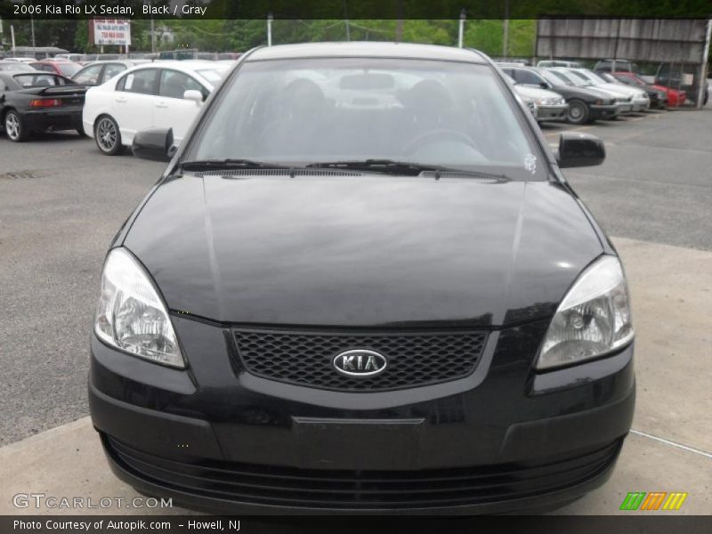 Black / Gray 2006 Kia Rio LX Sedan