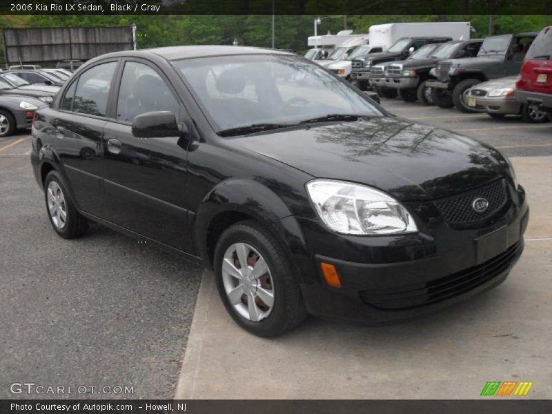 Black / Gray 2006 Kia Rio LX Sedan
