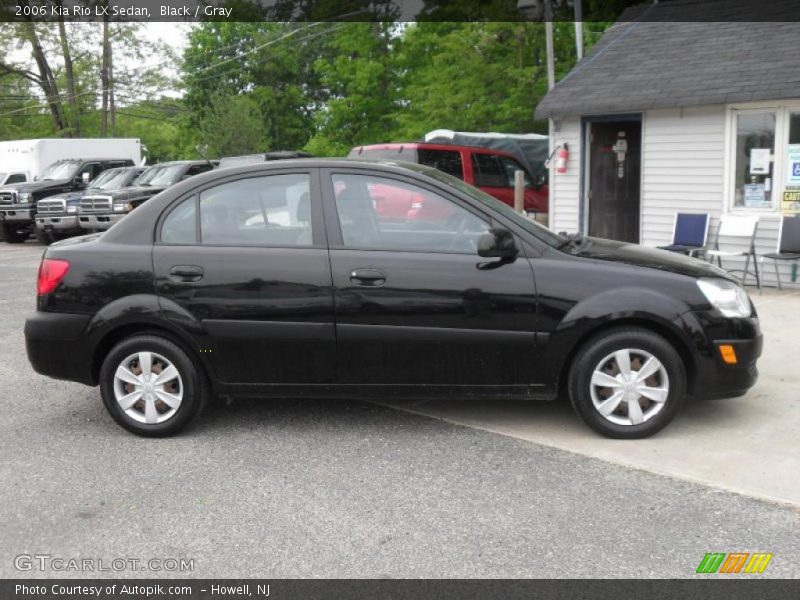 Black / Gray 2006 Kia Rio LX Sedan