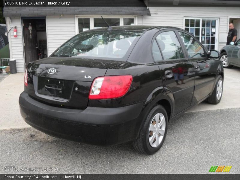 Black / Gray 2006 Kia Rio LX Sedan