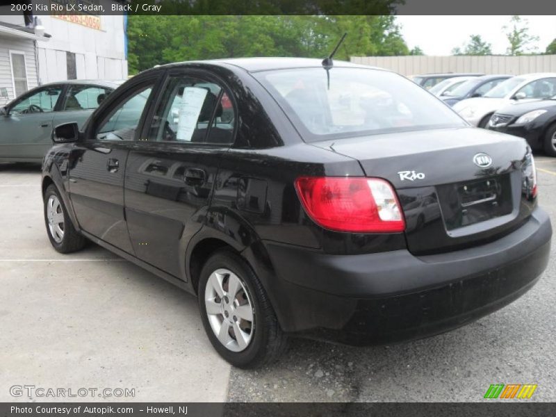 Black / Gray 2006 Kia Rio LX Sedan