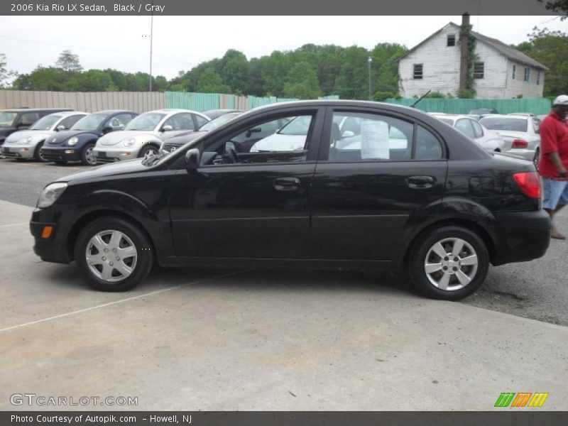 Black / Gray 2006 Kia Rio LX Sedan