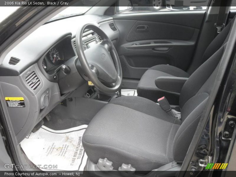 Black / Gray 2006 Kia Rio LX Sedan
