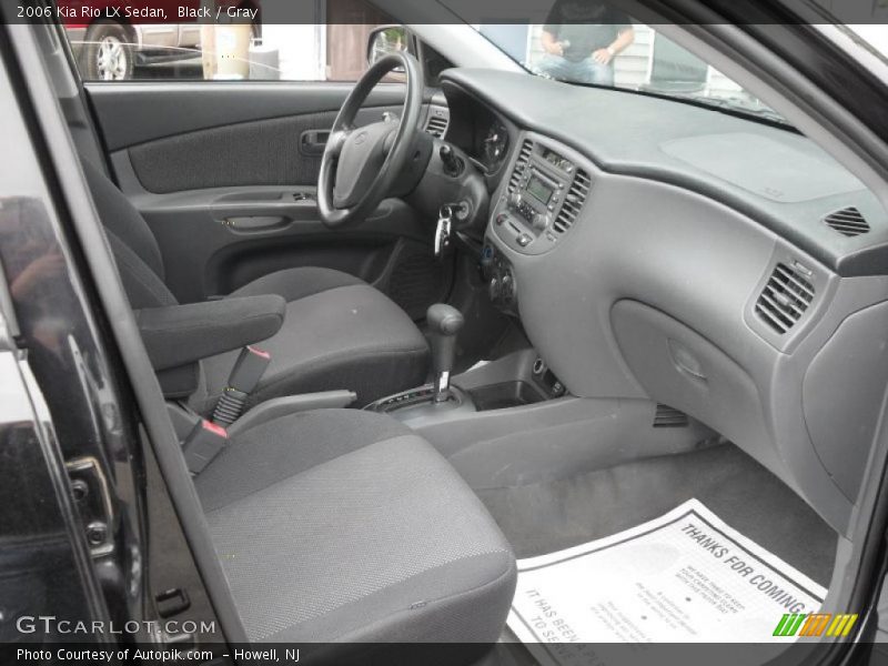 Black / Gray 2006 Kia Rio LX Sedan