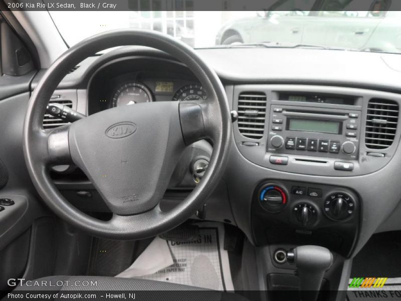 Black / Gray 2006 Kia Rio LX Sedan