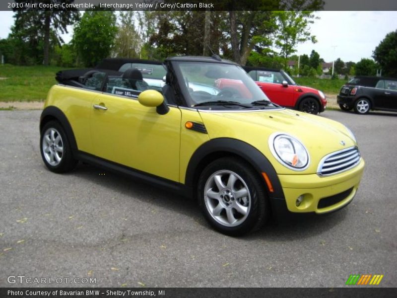 Interchange Yellow / Grey/Carbon Black 2010 Mini Cooper Convertible