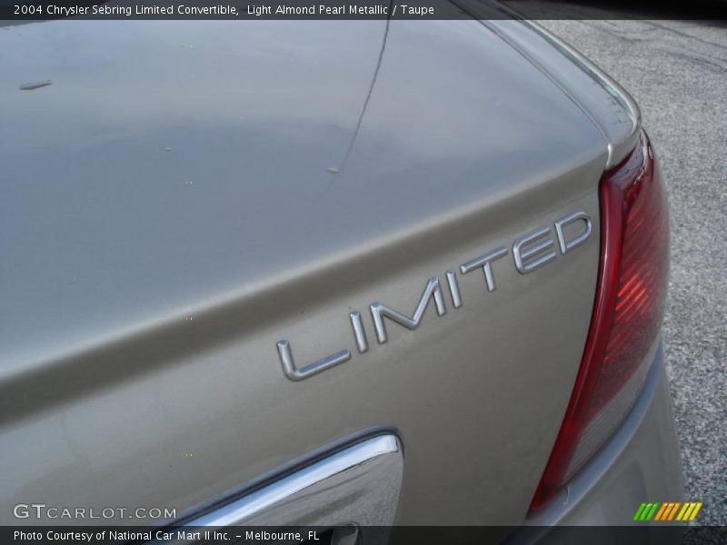 Light Almond Pearl Metallic / Taupe 2004 Chrysler Sebring Limited Convertible