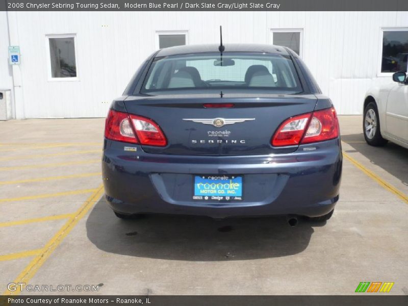 Modern Blue Pearl / Dark Slate Gray/Light Slate Gray 2008 Chrysler Sebring Touring Sedan