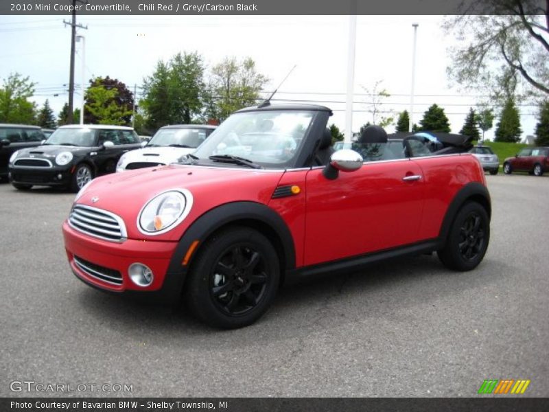 Chili Red / Grey/Carbon Black 2010 Mini Cooper Convertible