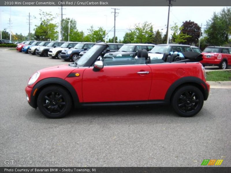 Chili Red / Grey/Carbon Black 2010 Mini Cooper Convertible