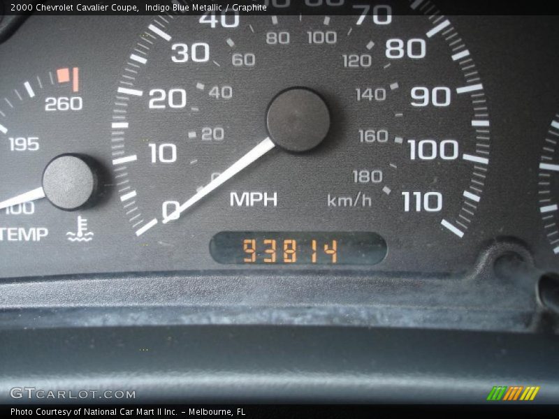 Indigo Blue Metallic / Graphite 2000 Chevrolet Cavalier Coupe