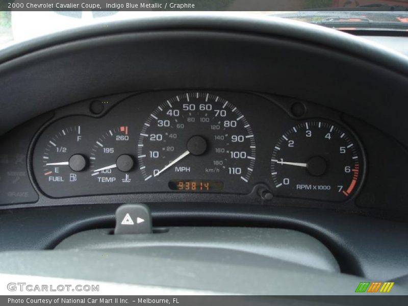 Indigo Blue Metallic / Graphite 2000 Chevrolet Cavalier Coupe