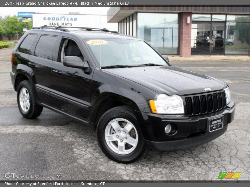 Black / Medium Slate Gray 2007 Jeep Grand Cherokee Laredo 4x4