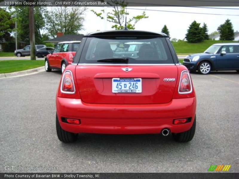 Chili Red / Grey/Carbon Black 2010 Mini Cooper Hardtop