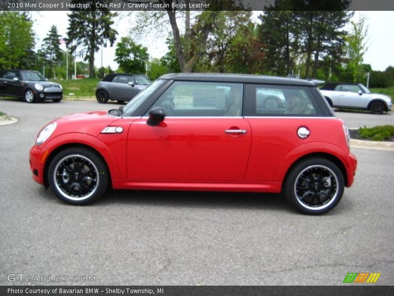 Chili Red / Gravity Tuscan Beige Leather 2010 Mini Cooper S Hardtop