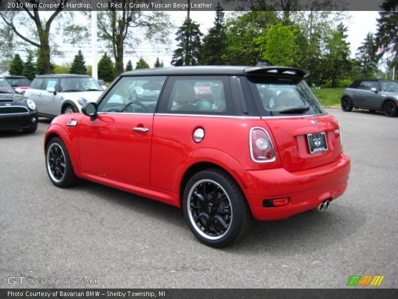 Chili Red / Gravity Tuscan Beige Leather 2010 Mini Cooper S Hardtop