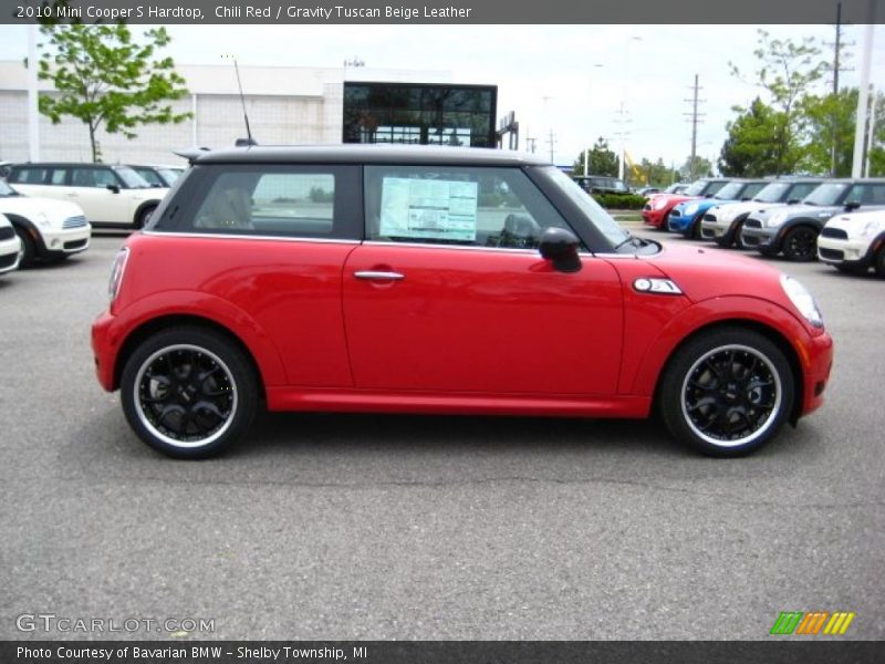 Chili Red / Gravity Tuscan Beige Leather 2010 Mini Cooper S Hardtop