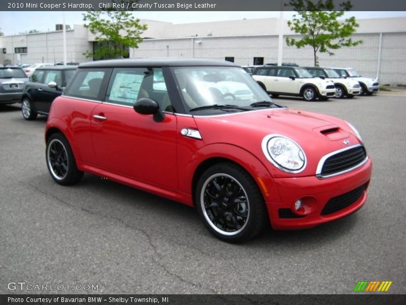 Chili Red / Gravity Tuscan Beige Leather 2010 Mini Cooper S Hardtop