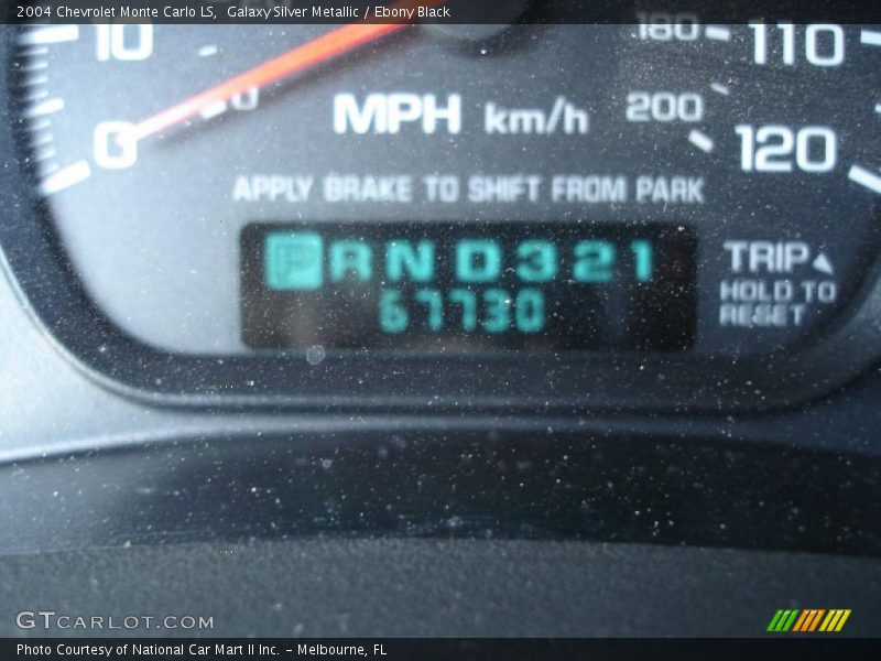 Galaxy Silver Metallic / Ebony Black 2004 Chevrolet Monte Carlo LS