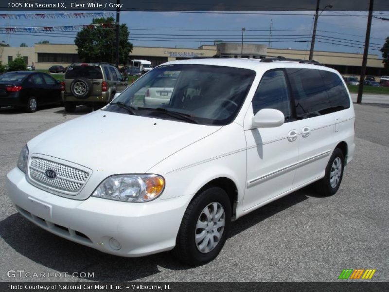 Clear White / Gray 2005 Kia Sedona LX