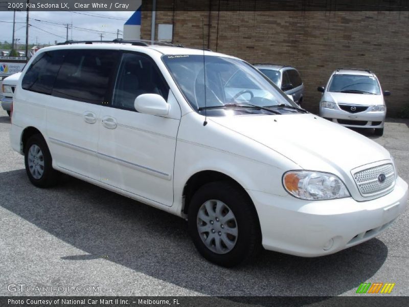 Clear White / Gray 2005 Kia Sedona LX