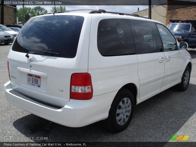 Clear White / Gray 2005 Kia Sedona LX