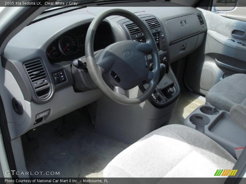 Clear White / Gray 2005 Kia Sedona LX