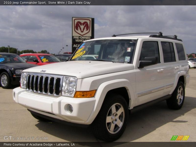 Stone White / Dark Slate Gray 2010 Jeep Commander Sport