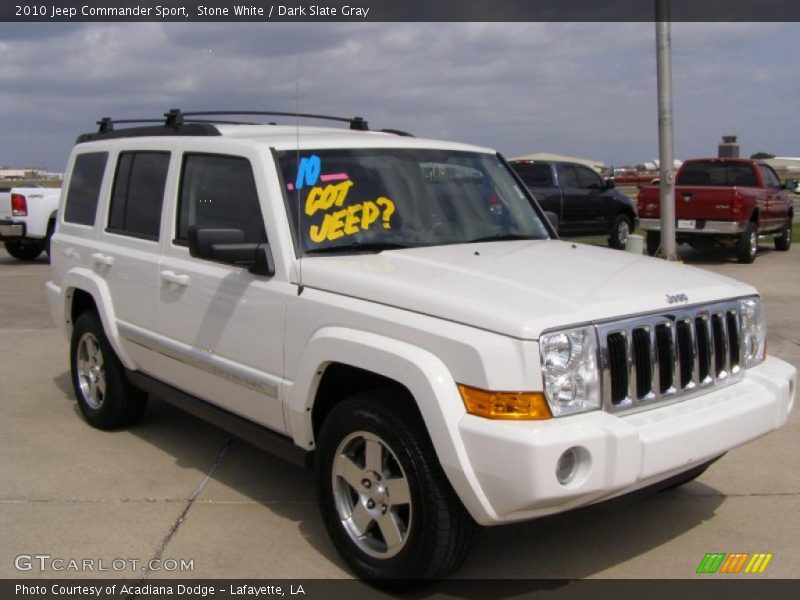 Stone White / Dark Slate Gray 2010 Jeep Commander Sport