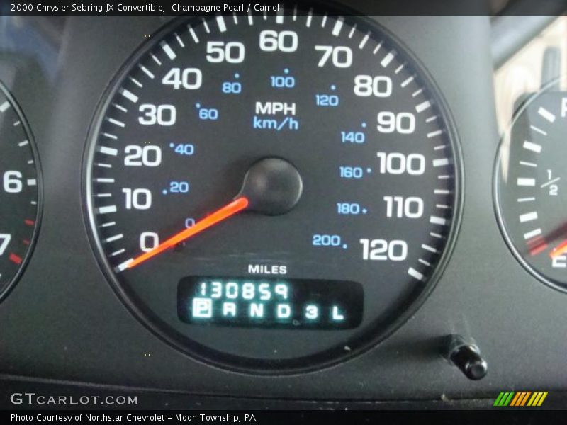 Champagne Pearl / Camel 2000 Chrysler Sebring JX Convertible