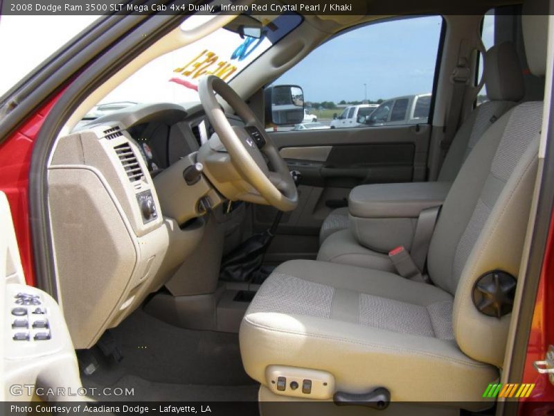 Inferno Red Crystal Pearl / Khaki 2008 Dodge Ram 3500 SLT Mega Cab 4x4 Dually
