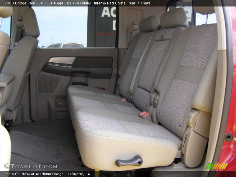 Inferno Red Crystal Pearl / Khaki 2008 Dodge Ram 3500 SLT Mega Cab 4x4 Dually