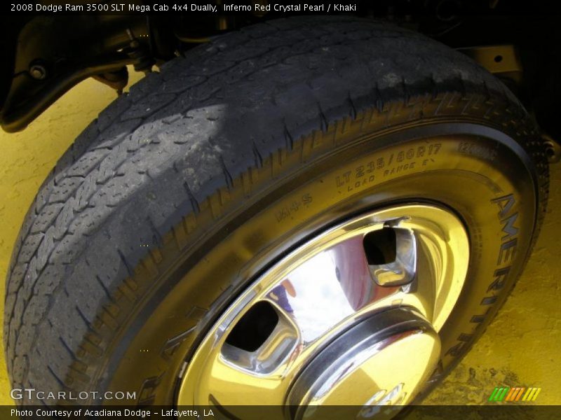 Inferno Red Crystal Pearl / Khaki 2008 Dodge Ram 3500 SLT Mega Cab 4x4 Dually