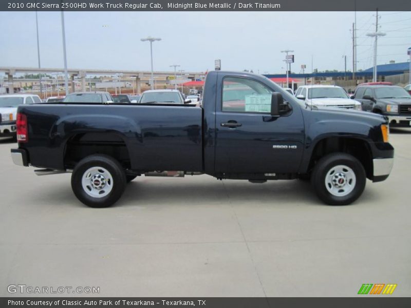 Midnight Blue Metallic / Dark Titanium 2010 GMC Sierra 2500HD Work Truck Regular Cab