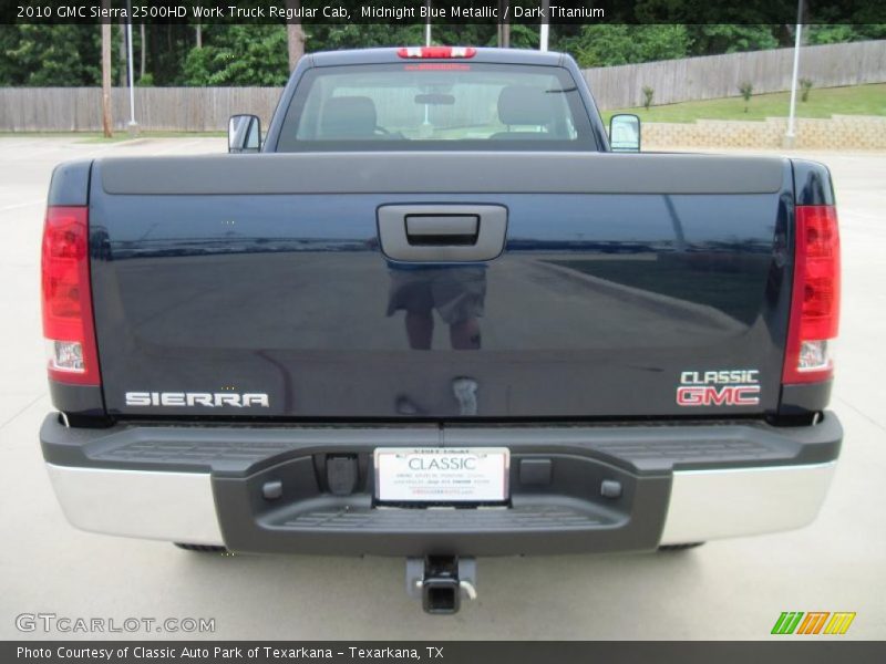 Midnight Blue Metallic / Dark Titanium 2010 GMC Sierra 2500HD Work Truck Regular Cab