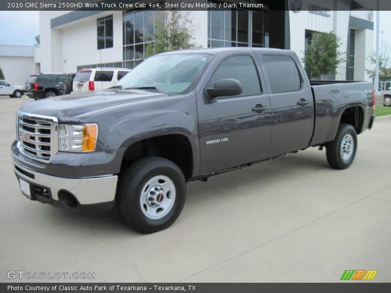 Steel Gray Metallic / Dark Titanium 2010 GMC Sierra 2500HD Work Truck Crew Cab 4x4