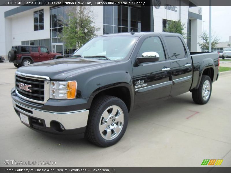 Carbon Black Metallic / Ebony 2010 GMC Sierra 1500 SLE Texas Edition Crew Cab