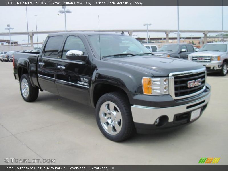 Carbon Black Metallic / Ebony 2010 GMC Sierra 1500 SLE Texas Edition Crew Cab