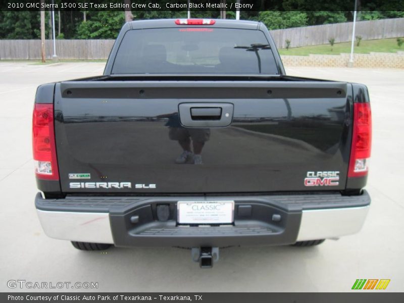 Carbon Black Metallic / Ebony 2010 GMC Sierra 1500 SLE Texas Edition Crew Cab