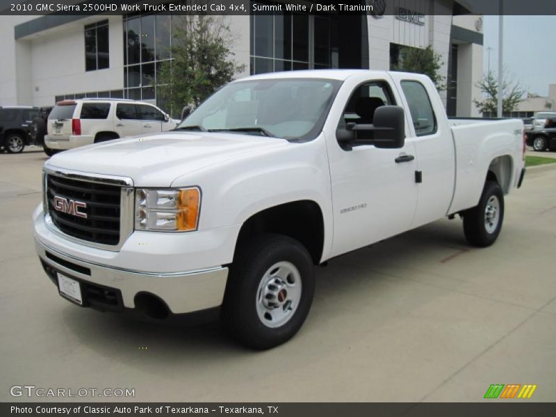 Summit White / Dark Titanium 2010 GMC Sierra 2500HD Work Truck Extended Cab 4x4