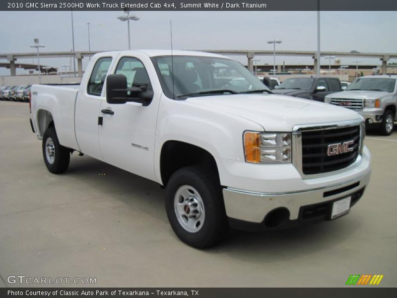 Summit White / Dark Titanium 2010 GMC Sierra 2500HD Work Truck Extended Cab 4x4